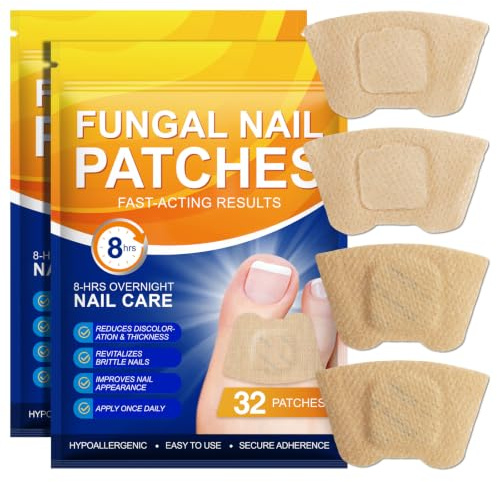 Nail Fungus Treatment for Toenail Extra Strong, 32 Patches - Effective Fungal Nail Patches For Toenails, Nail Repair for Broken Damaged Discolored Nails & Thick Nails
