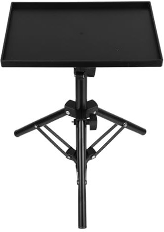 DIYEAH Adjustable Projector Stand Tripod with Abs and Iron Construction Tilt Angle Tray Bracket for Desktop Floor Bedside Use Stable Heavy Duty Support for Projectors and Laptops