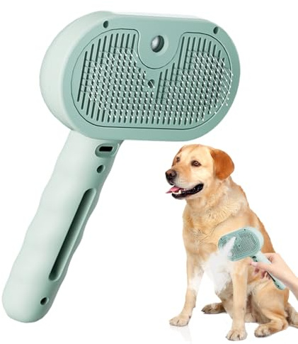 USB Rechargeable Cat Hair Remover, Spritz Defur Steaming Comb of Application for Indoor Cats, Dogs, and Small Pets, 35ml Water Tank for Hair Removal, Pet Grooming, Depilatory, Spraying Care