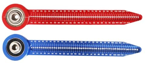 Ipetboom Regla para Dibujar Círculos Portátil de Aleación de Aluminio Herramienta Geométrica Circular Multifuncional para Carpintería Diseño Arquitectónico Colores Rojo y Azul Mini y