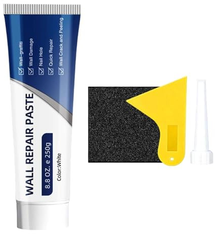 Kit de Réparation de Trous dans les | Enduit de Rebouchage pour avec Raclette | Enduit réparation pour fissures de plaques de plâtre | Pour appartement, ferme, chambre, salon, cuisine, balcon, garage,
