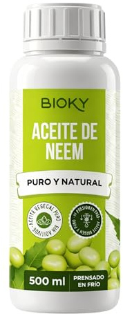 Bioky Reines Neemöl, 500 ml, 1. Kaltdruck, 100 % natürlich, unbehandelt, ohne Zusatzstoffe, verschiedene Formate von 250 ml bis 20 l