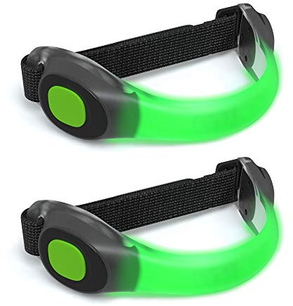 EAZY CASE 2 x LED Armband, Klettarmband mit 2 verschiedenen Modi, Leuchtarmband zur besseren Sichtbarkeit beim Joggen, Radfahren, Reflektor ideal für Kinder und Aktivitäten in der Dunkelheit