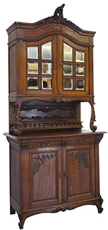 Antike Fundgrube Antikes Buffet Louis Philippe um 1870 aus Eiche | Buffetschrank Küchenschrank | 2-türig | B: 121 cm (9695)
