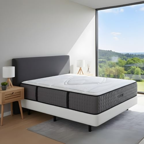 Moisury® Colchón Viscoelástico 135x190 Premium – Firmeza Alta 30 CM Altura – Colchón Ortopédico Titán – Alivio de Espalda y Alineación de Columna – Transpirable Antialérgico Ergonómico