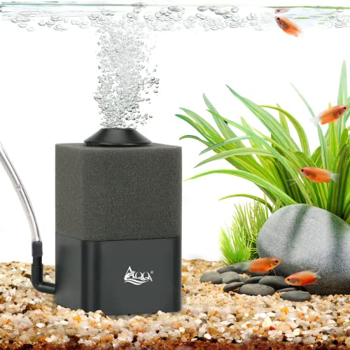 AQQA Filtro in Spugna per Acquario, Filtro per Acquario Silenzioso per Filtrazione Biologica e Meccanica, Filtro Interno per Acquario con Materiale Filtrante