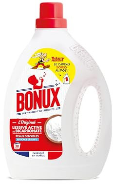 Bonux – Lessive Liquide L’Original Détachante – Nettoie en Profondeur – Pour Linge Blanc et Couleur – Adaptée Aux Peaux Sensibles – 50 Lavages 2,25L