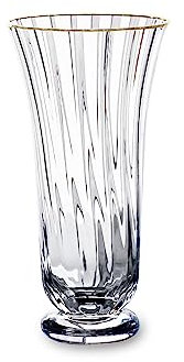 Beatriz Ball GLASS Audrey Stemless Flute with Gold Rim Set of 4 (Clear and Gold)