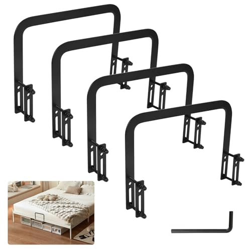 XQZMD Mattress Retainer Bar, Good Loading Capacity Anti Slip Mattress Slide Stopper with Installation Accessories, 11 Inch Mattress Stopper Bar for Home, Hotel (4pcs)