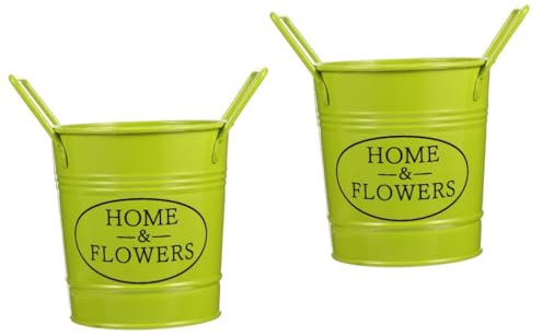 BESPORTBLE 2stücke Mini Metallblumentopf Dekoratives Bucket Für Kleine Pflanzen Vielseitig Einsetzbar Als Desktop-pflanzenbehälter Für Garten Und Wohnraumgestaltung