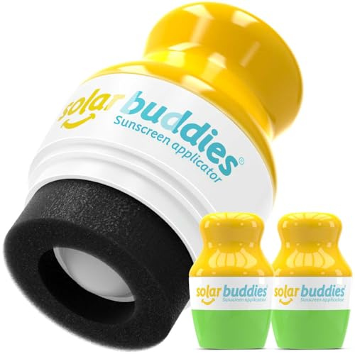 Solar Buddies Solkrämsapplikator – Påfyllningsbar Roll-On med Svamp för Solkräm & Lotion för Barn, Vuxna & Familj – Rymmer 100 ml (D-GG)