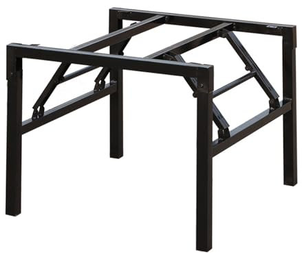 tow000ack Tischbeine Tischkufen Metall Möbelfüße Tischfüsse aus Eisen,Klappfüße Tischgestell für Holztische,Couchtisch,Esstisch,Schreibtisch,Wohnzimmertisch,mit Schrauben (75cm x 75cm x 72cm,Schwarz)