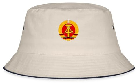 Spreadshirt DDR Logo Wappen Logo Ährenkranz Hammer Sichel Retro Fischerhut