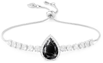Linawe Edelstein Diamanten Armband Damen, Glitzer Armkette Schmuck, Kristall Damenarmband Jewelry, Tennisarmband, Erhältlich in 14-karätigem Gold-, Roségold- und Silbertönen