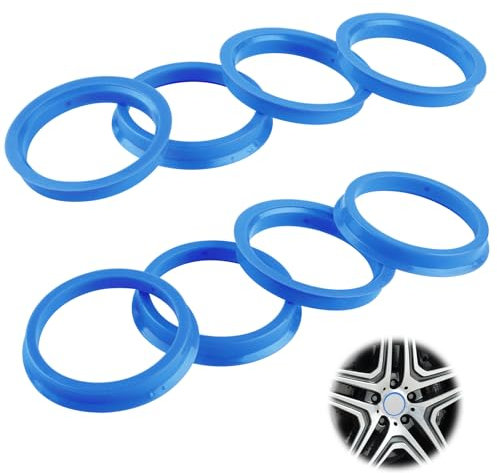 CYUaoao 8 Anelli di Centraggio 66.6-57.1mm Anelli Distanziali per Universale Blu Anelli di Centraggio in Plastica