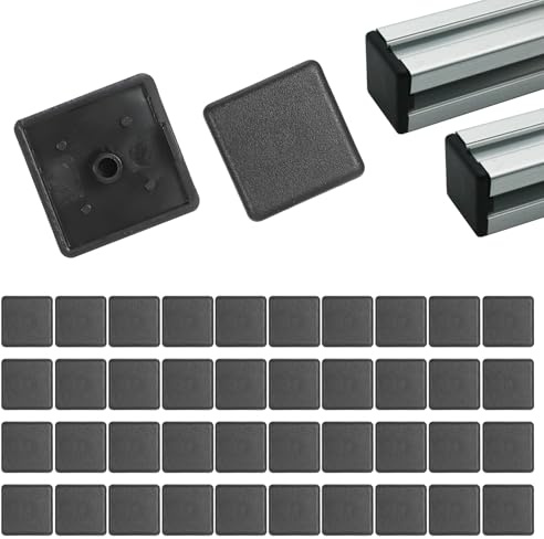 BOHUIZ 40 Stück Endkappen Aluprofil 30x30, für Alu-Konstruktionsprofil | Kunststoff Schutzkappen alu Profil 30x30, Profil-Endkappe, Profil-Abdeckkappe