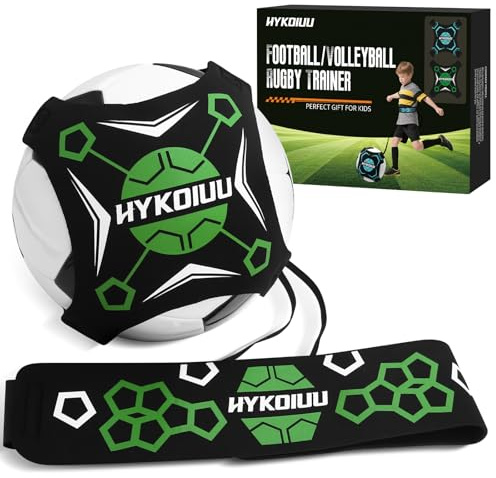 hykoiuu Trainer da Calcio Singolo allenamento calcio accessori Migliorare le capacità di controllo della palla, Training Aid Football Skills Practice per regalo bambino 10 anni maschio