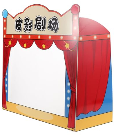 Kisangel Kindergarten Schattenpuppen Bühne Puppentheater Interaktiv Realistische Theaterbühne für Familien Geschichtenerzählen Traditionelles