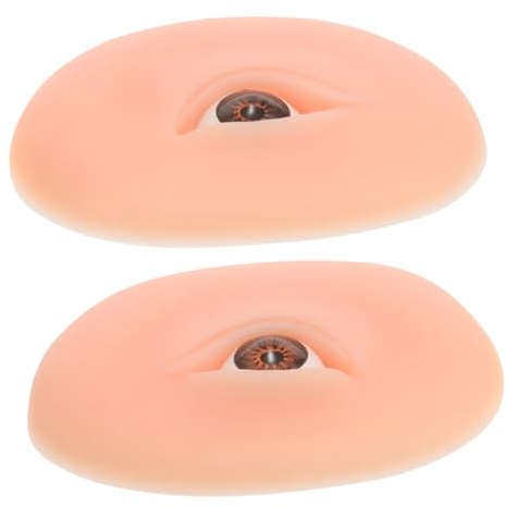 FRCOLOR de Silicona para Práctica de Maquillaje con Realista para Ojos y Cejas Reutilizable para Principiantes Módulo de Entrenamiento de Cejas y Sombras
