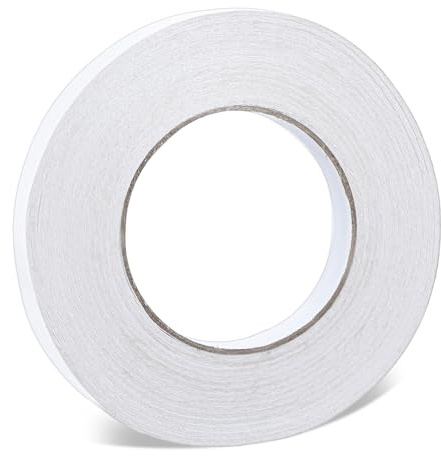 Grevosea Fabric Double-Sided Tape - Strong Adhesive Cloth Leather Tape No Sewing or Ironing Required, Hem Tapes for Quick Clothing Repairs DIY Crafts and Fabric Bonding 1/2inch Wide 197FT Long