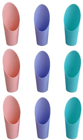 VALICLUD Set 9 Pezzi Palette in Plastica per Invasatura Secchio e Paletta per Terriccio Bonsai Attrezzi da Giardinaggio per Trapianti e Piantine Adatto per Riutilizzabile Colore Casuale