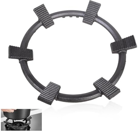 NYOSLB Iron Gas Stove Pan Stand, Cast Iron Ring Support Stand Wok Support Ring for Moka Pot Wok Ring for Gas Hob Idea Woks Small Saucepan Coffee Pot and Pan