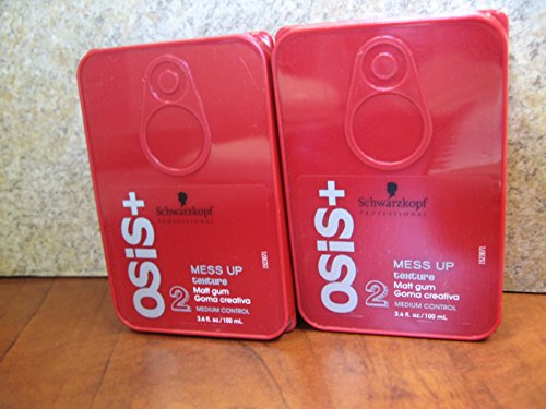 Schwarzkopf Osis Mess up Texture 2 Medium Control 3.4oz (Set of 2) by Schwarzkopf