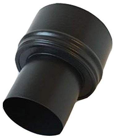 Pellet- Ofenrohr-Erweiterung 80-130mm matt-schwarz emailliert