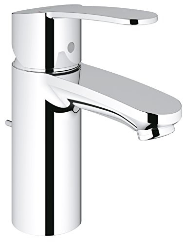 GROHE Eurostyle Cosmopolitan, Waschtischarmatur (mit Zugstangen-Ablauf, Wasserhahn für das Bad, langlebige Oberfläche, einfache Installation), chrom, 3355220E