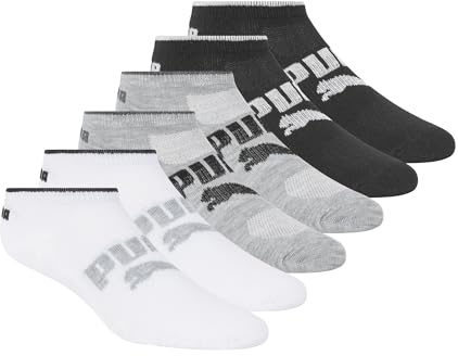 PUMA Paquete de 6 calcetines de corte bajo para mujer, Blanco Tradicional, 9-11