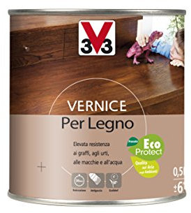 V33 - Vernice Per Legno Cera Noce Medio 500 Ml