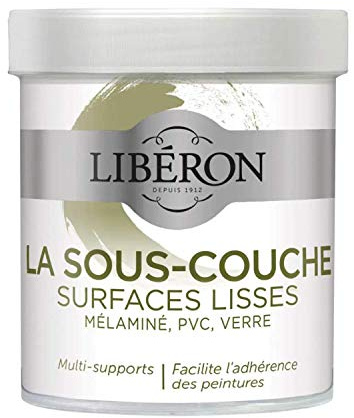 Libéron Sous-couche Surfaces Lisses Blanc 1L | Multi-supports, Mélaminé, PVC, Verre, Facilite l'adhérence de la peinture