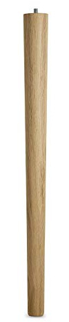 SOTECH Tischbein Eiche roh H 710 mm/Ø 60/40 mm | mit Gewindestift M10 Ideal für Küchen & Ess-Tische / Tischfuß Holz Möbelfuß