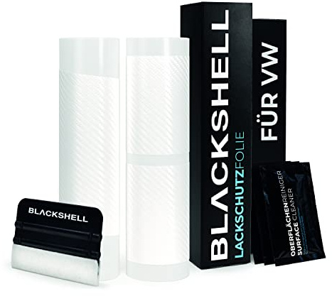 Blackshell® Lackschutz Set passend für VW Golf 7 Limousine | Typ AU | 2012-2019 (5-türer) Carbon weiß - passgenauer Ladekantenschutz, Einstiegsleisten inkl. Folierset