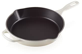 LE CREUSET Signature Hohe Brat- und Servierpfanne aus Gusseisen, für alle Herdarten und Backöfen, 26 cm, 2 Liter, Meringue, 20187267160422