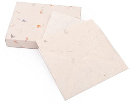 HIMALAYAN BAZAAR Lokta Papier Grußkarten und Umschläge Set – Umweltfreundliche, Stationäre, Leere Notizkarten | Grußkarten Für Alle Anlässe | Handgefertigt in Nepal (10er-Set)