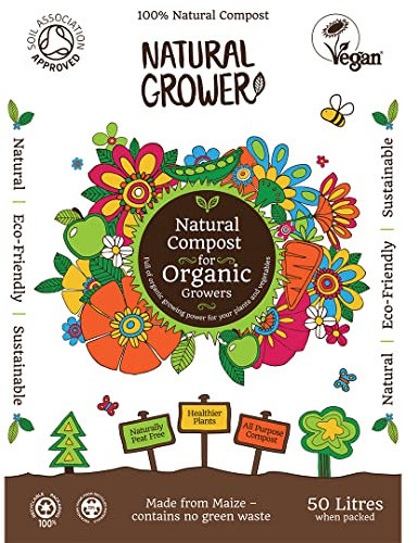 Natural Compost (50 Litre), Approved Organic Compost, Peat Free, Chemical Free, Multi-Purpose