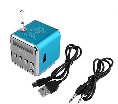 JTLB Mini enceinte Bluetooth avec carte SD TF USB 2.0, lecteur MP3, haut-parleur stéréo, fonction Line In pour la maison, l'extérieur, les voyages