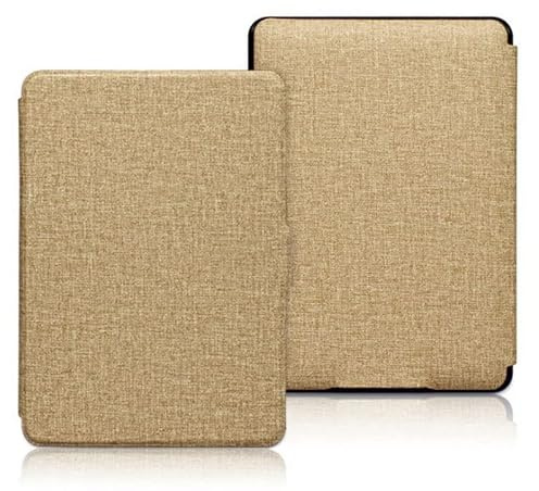 Tragbare magnetische Smart Cover-Hülle für Kindle Paperwhite 4 2018 10. Generation, stoßfeste Schutzhülle im Buchstil, angenehmes Handgefühl, E-Reader-Zubehör (Gold)