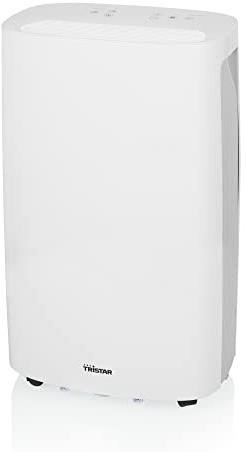 Tristar DH-5424 Deshumidificador con rango de temperatura de 5 – 35 ºC y adecuado para unos 48 m², secado de ropa, 16 litros/día, 0,65 litros/hora, humidistato integrado, Blanco