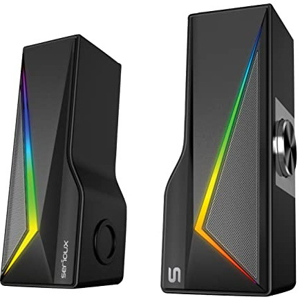Serioux 2.0 Gaming Speakers Blys X167 RGB Lighting, Bluetooth, Negro