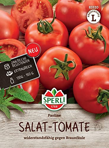 Sperli 83320, Salattomate Paoline F1, Ertragreiche Sorte, widerstandsfähig gegen Braunfäule, zahlreiche Residenzen