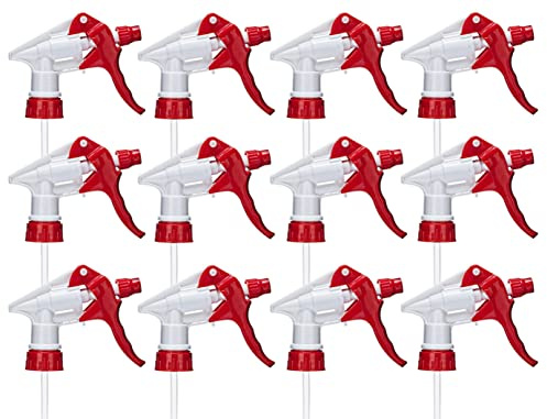 ljdeals 12 Pack Heavy-Duty Trigger Sprayer, Adjustable Nozzle, Leak-Free, Chemical Resistant, Comfortable Grip, Fit 28-400 16oz/32oz Bottles, Multi-Purpose Tool for Cleaning, Gardening and more…