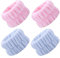 4 Pieza Correa de Lavado de Muñeca para SPA, Muñequera de Lavado, Bandas de Muñeca Faciales, Bandas de Muñeca Transpirables, Bandas de Muñeca Absorbentes de Agua, Muñequera Ajustable, Para Niña Mujer