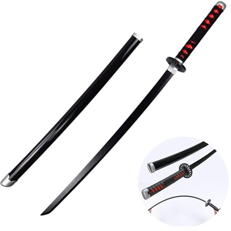 Ubephant Espada Katana de Demon, Kamado Tanjirou Cosplay Espada Samurái, Anime Demon De Bambú, 104cm Katana, para Cosplay Y Coleccionistas Anime Fan para Adulto