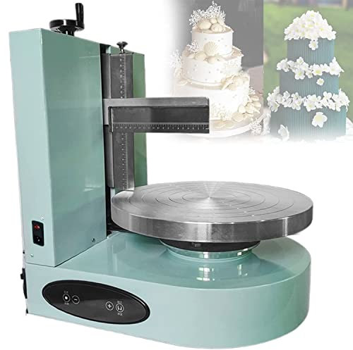 Macchina per glassa per torte, spalmatore automatico rotondo per la decorazione, il rivestimento e il riempimento di torte, include spalmatore per crema per pane, giradischi e livellatore, migliora la