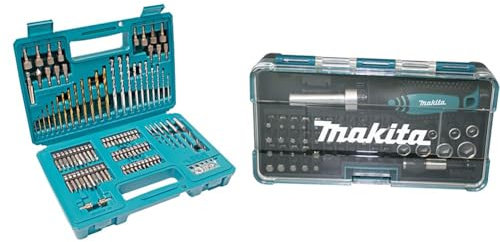 Makita Bohrer-Bit-Set 102tlg< Hochgeschwindigkeitsstahl & Ratschen und Bit-Set 47-teilig, B-36170, Mehrfarbig