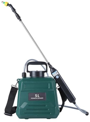 Pulverizador a batería,Pulverizador eléctrico - Pulverizador de Plantas con Mango Recargable USB y 3 Boquillas de Niebla,Pulverizador portátil de 5 litros, pulverizador de jardín, pulverizador de césp