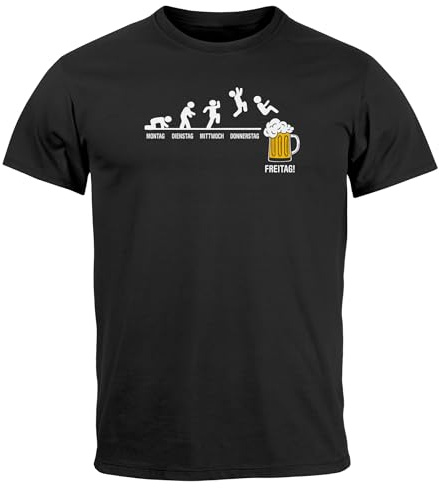 MoonWorks®Herren T-Shirt Bier Alkohol Saufen Bierglas, Grafik, Aufdruck Fun-Shirt Spruch lustig Wochenende