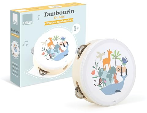 Vilac - Tambourin Les Animaux du Monde Sarah Betz - Enfants 3 Ans+